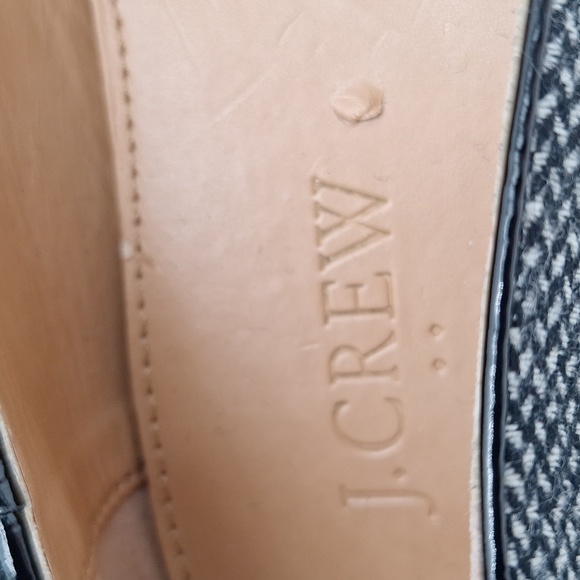 J. Crew Black and White Flats Tweed Women's Loafers - Picture 13 of 15